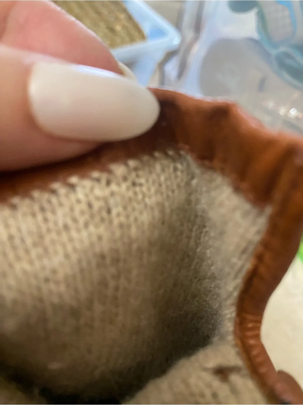 Two-Pair Leather Gloves in Warm Tan Size S